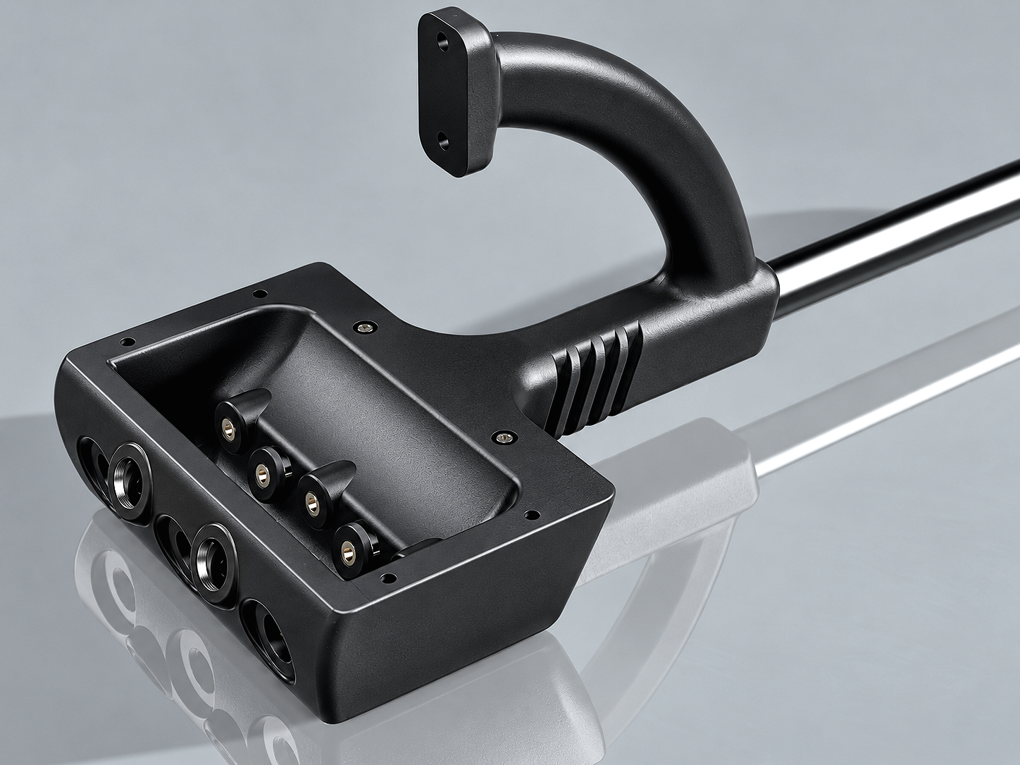 Pistol de tencuit pneumatic negru cu 5 duze blocabile (3 pereti + 2 tavane) TK-51N - Mașini de tencuit - image 4